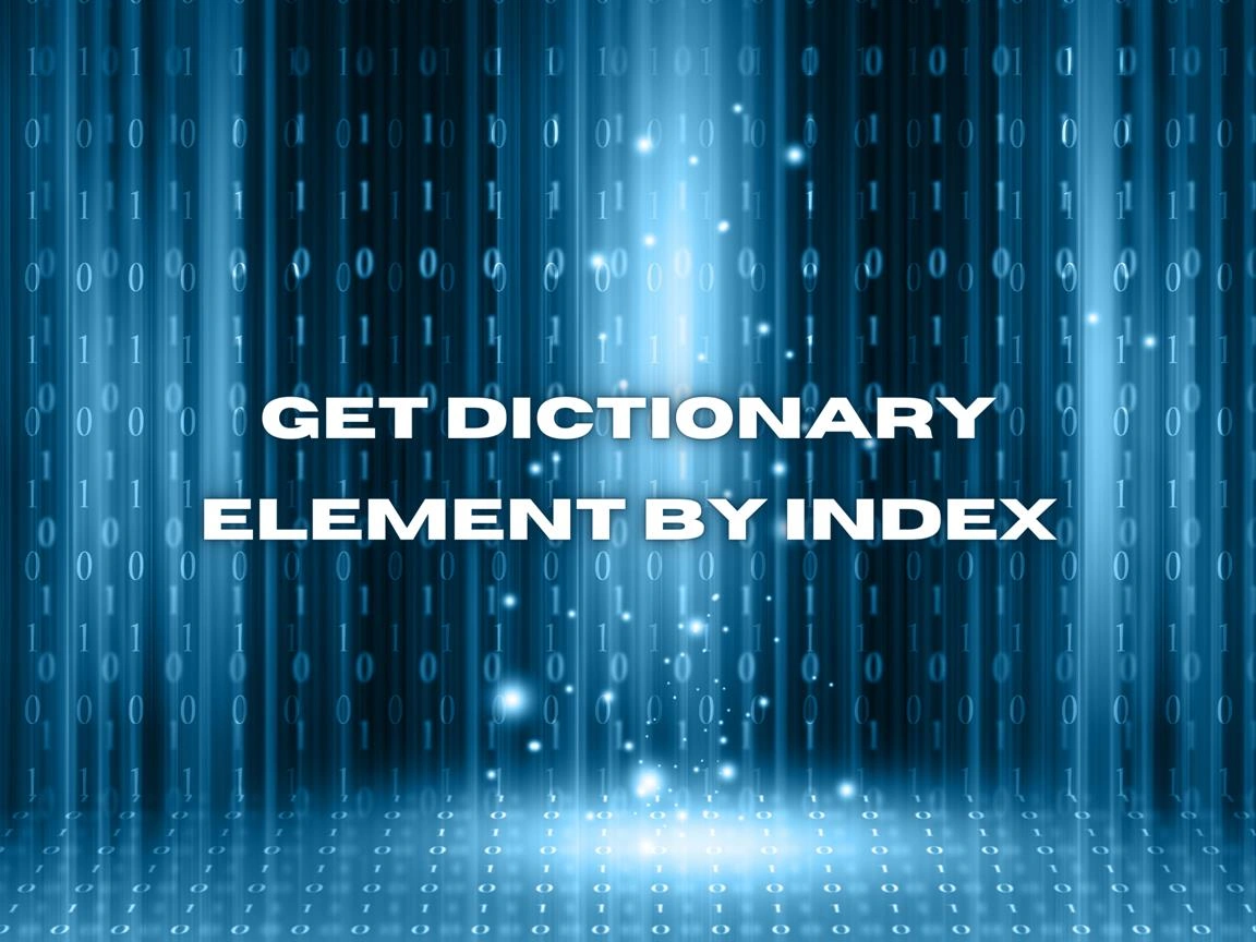 Get C# Dictionary Element By Index Image