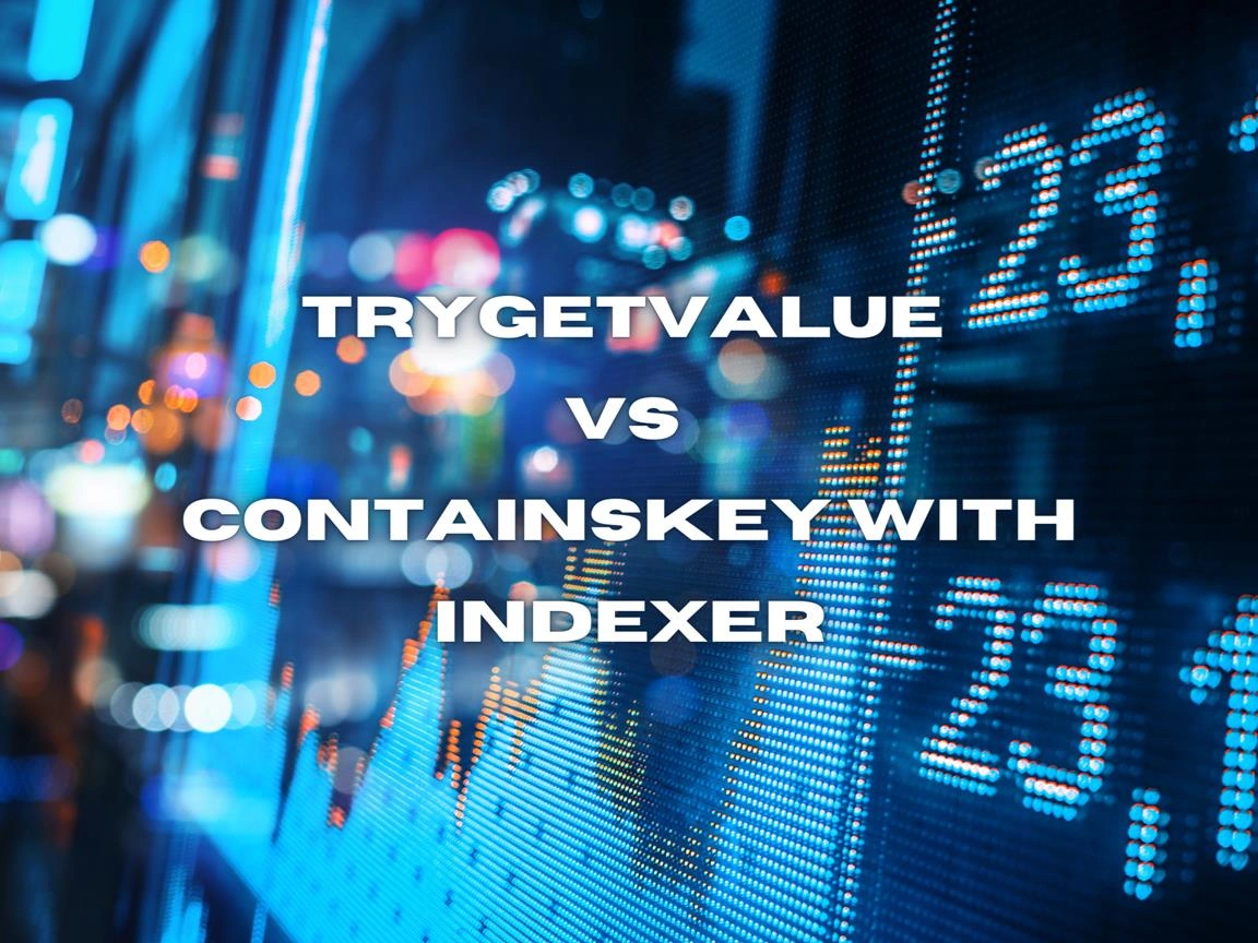 TryGetValue Vs ContainsKey With Indexer In .NET Image