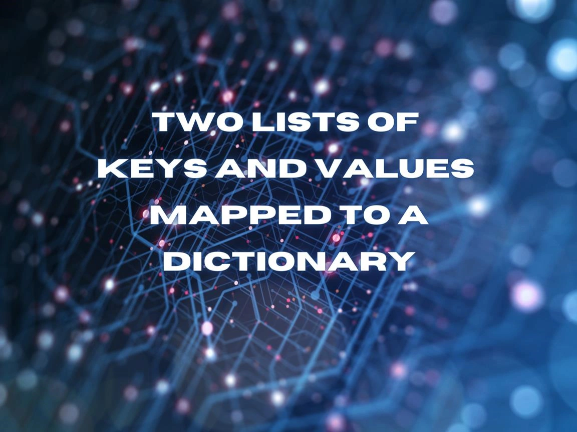 Two Lists of Keys and Values Mapped To a Dictionary In C# Image