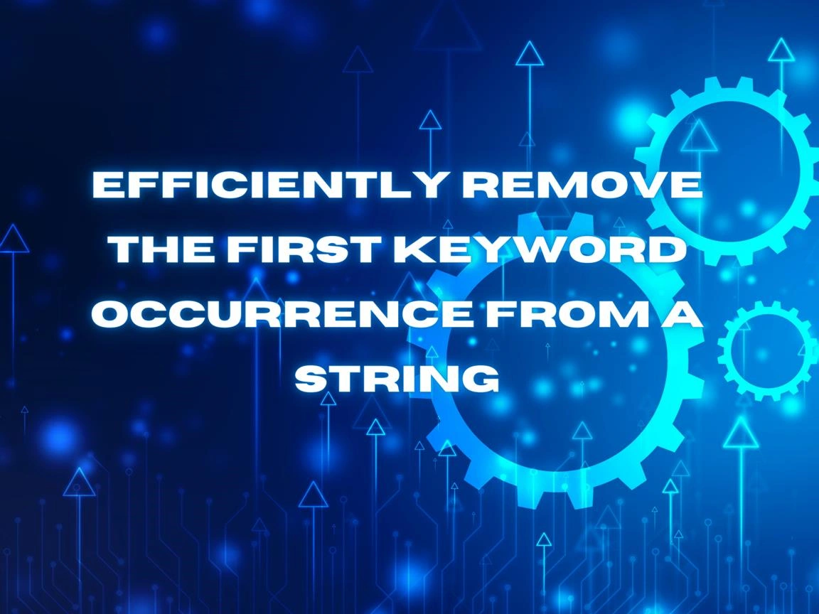 Efficiently Remove The First Keyword Occurrence From A C# String Image