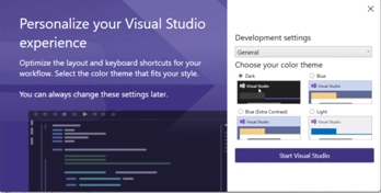 Visual Studio Theme Selection